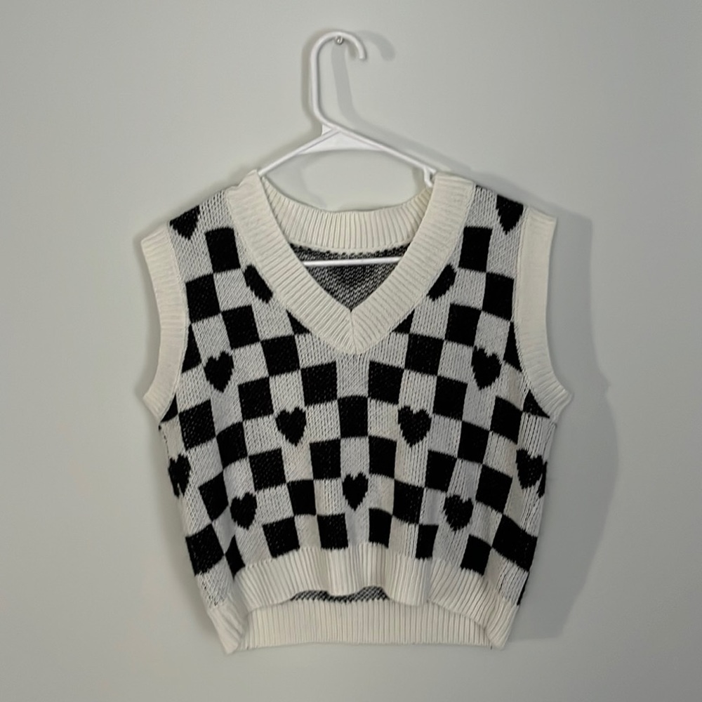heart sweater vest